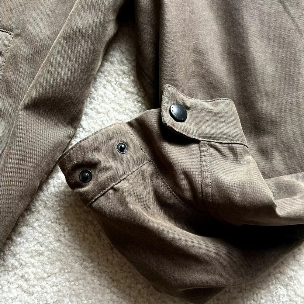 Vintage Nautica Mens Med Brown Bomber Style Jacket Leather Collar Size L - Picture 12 of 13